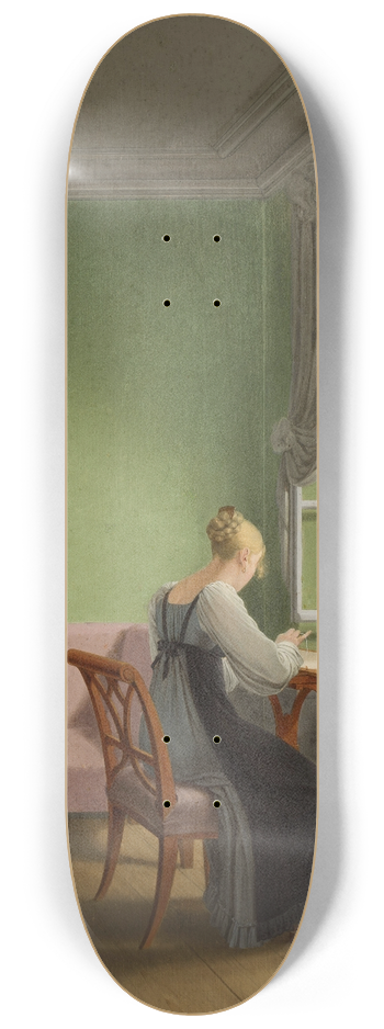 Georg Friedrich Kersting - Embroiderer 8.25 inch art skate deck
