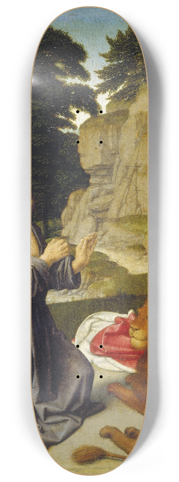 Gerard David - Saint Jerome in the Wilderness 8.25 inch art skate deck