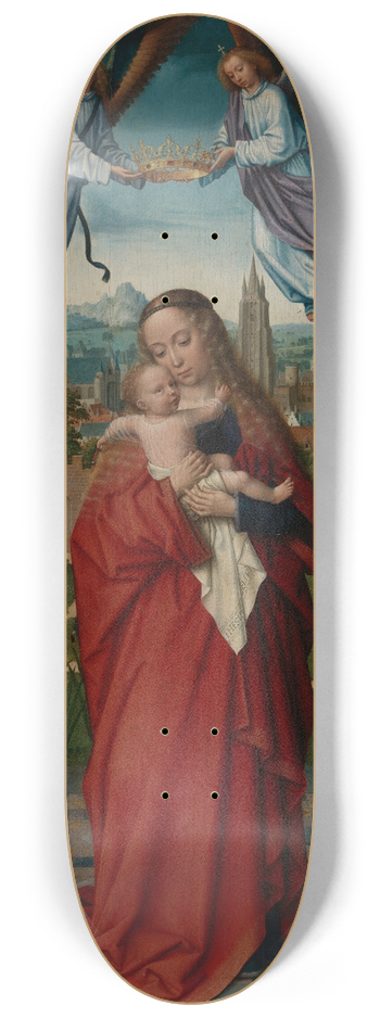 Gerard David - Virgin and Child with Four Angels 8.25 inch art skate deck