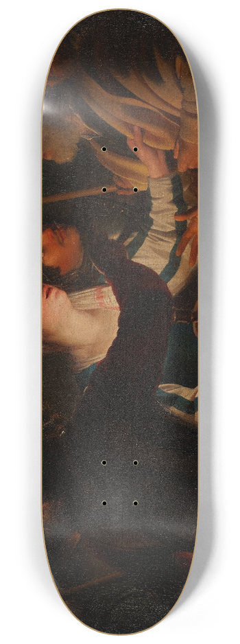 Gerard van Honthorst - The Denial of St. Peter 8.25 inch art skate deck