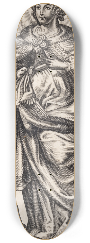 Gerhard Altzenbach - Virgin Mary with Crown and Scepter 8.25 inch art skate deck