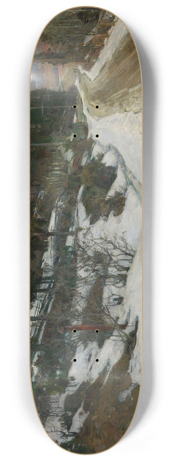 Gerhard Munthe - Winter in Nittedal 8.25 inch art skate deck