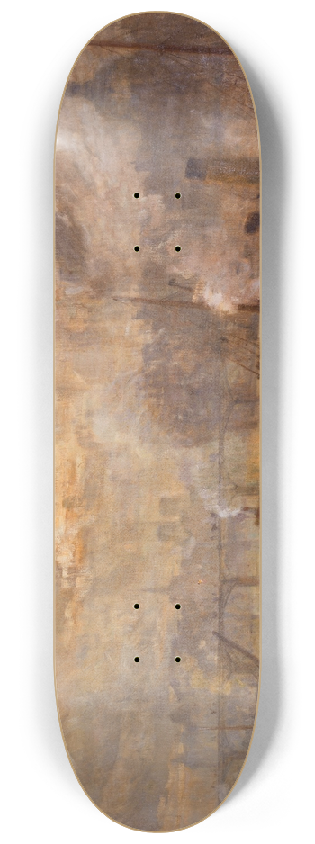 Germain Eugne Bonneton - La Seine, au port Saint-Nicolas 8.25 inch art skate deck