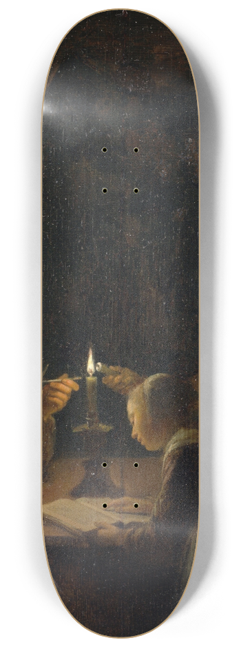 Gerrit Dou - An Evening School 8.25 inch art skate deck