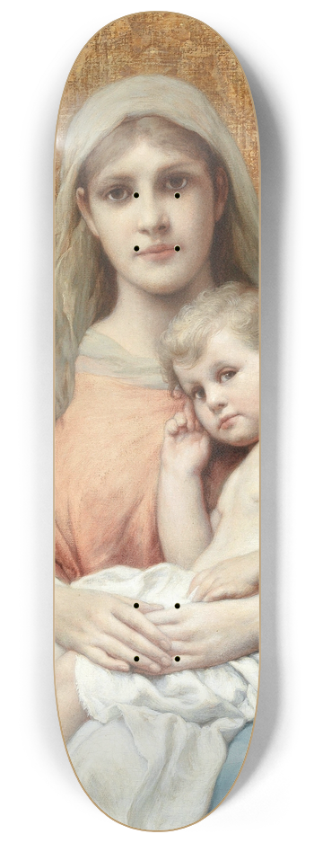 Gabriel von Max - Madonna and Child 8.25 inch art skate deck