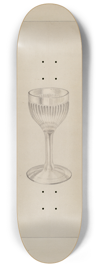 Gertrude Lemberg - Wine Glass 8.25 inch art skate deck
