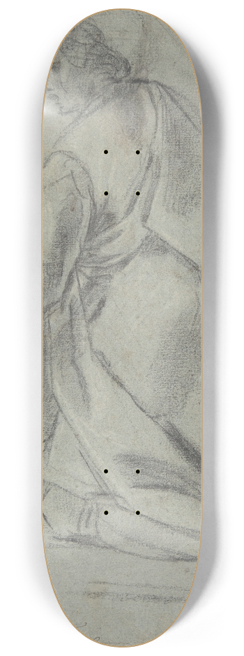 Giacomo Cavedone - Kneeling Youth Facing Left 8.25 inch art skate deck