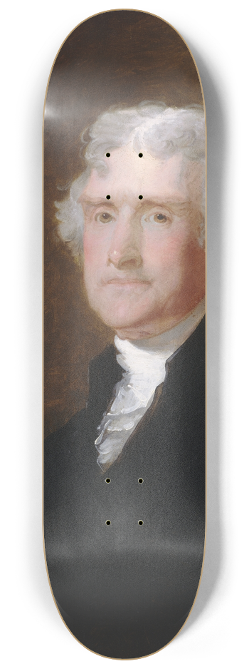 Gilbert Stuart - Thomas Jefferson 8.25 inch art skate deck