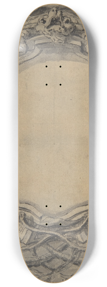 Gilles-Marie Oppenord - Study for a Cartouche 8.25 inch art skate deck