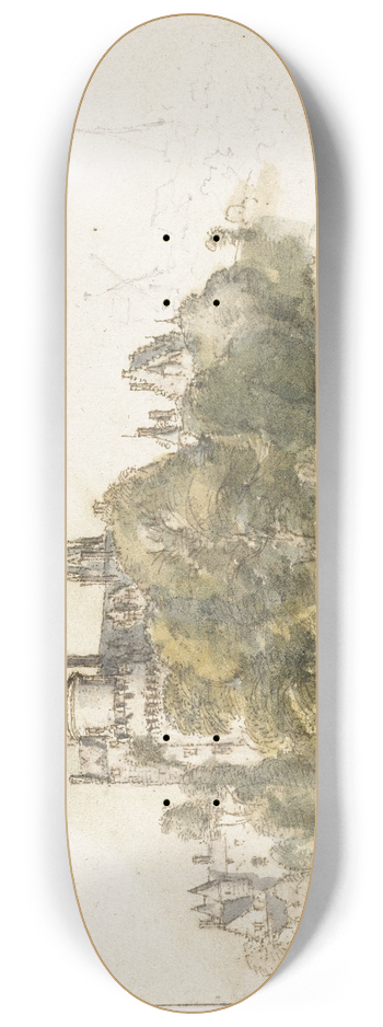Gillis Neyts - Gezicht op het Chteau dAntonius te Antoine 8.25 inch art skate deck