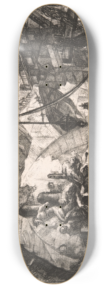 Giovanni Battista Piranesi - Prisoners on a Projecting Platform 8.25 inch art skate deck