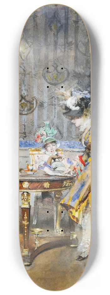 Giovanni Boldini - The Letter 8.25 inch art skate deck