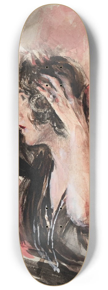 Giovanni Boldini - Woman fixing her hair 8.25 inch art skate deck