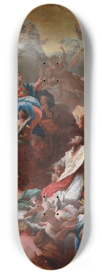 Giovanni Camillo Sagrestani - The Glory of Saint Philippe Neri 8.25 inch art skate deck