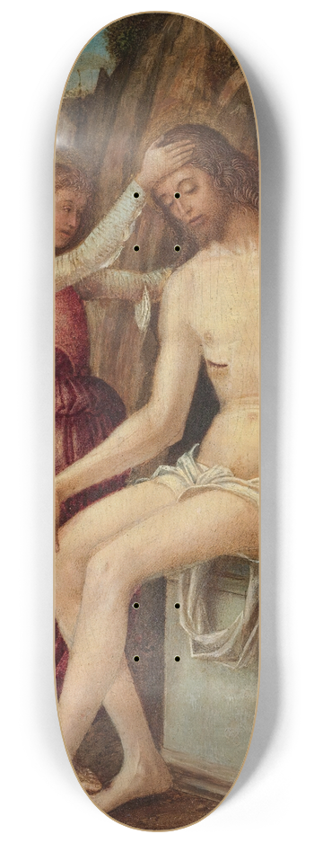 Giovanni Francesco Maineri - The Resurrected Christ With An Angel 8.25 inch art skate deck