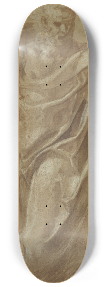 Girolamo Muziano - A Standing Man in Classical Drapery 8.25 inch art skate deck