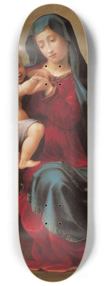 Giuliano Bugiardini - Virgin and child 8.25 inch art skate deck