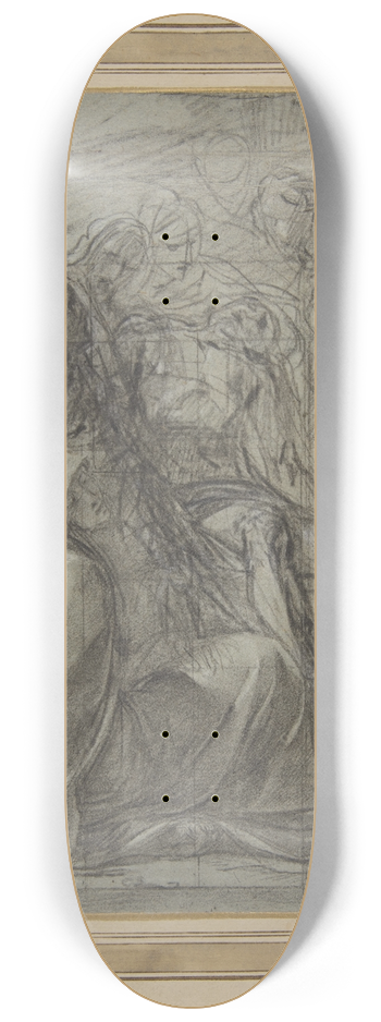 Giulio Cesare Procaccini - Study for the Piet 8.25 inch art skate deck