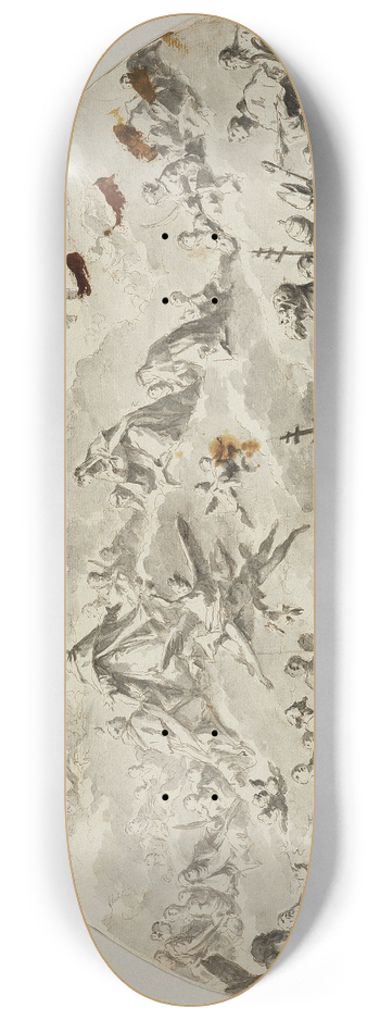 Gaspare Diziani - Apotheose der heiligen Dominikaner 8.25 inch art skate deck