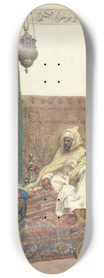 Giulio Rosati - A Game of Tavli 8.25 inch art skate deck
