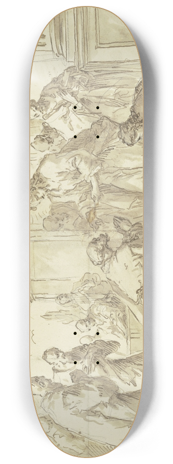 Gaspare Diziani - Christus reicht den Aposteln das Abendmahl 8.25 inch art skate deck