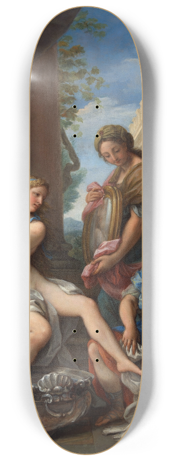 Giuseppe Bartolomeo Chiari - Bathsheba at Her Bath 8.25 inch art skate deck