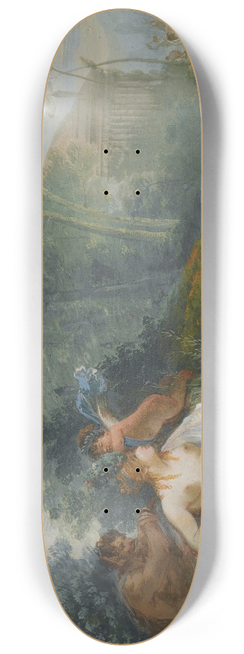 Giuseppe Bernardino Bison - Venus And Cupid With A SatyrIn A Classical Landscape 8.25 inch art skate deck