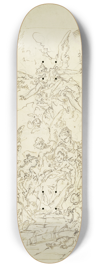 Gaspare Diziani - Die mystische Vermhlung der Heiligen Katharina 8.25 inch art skate deck