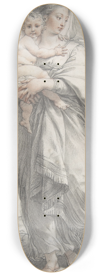 Giuseppe Cades - Virgin and Child 8.25 inch art skate deck