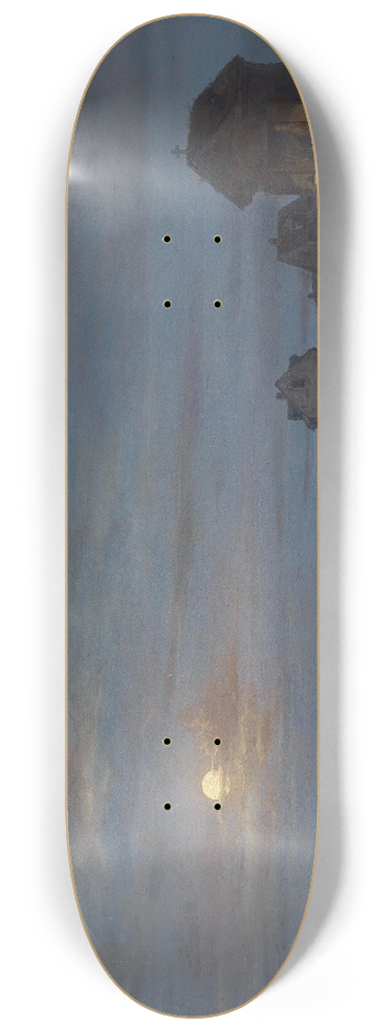 Giuseppe Canella - Kstenlandschaft bei aufgehendem Mond 8.25 inch art skate deck