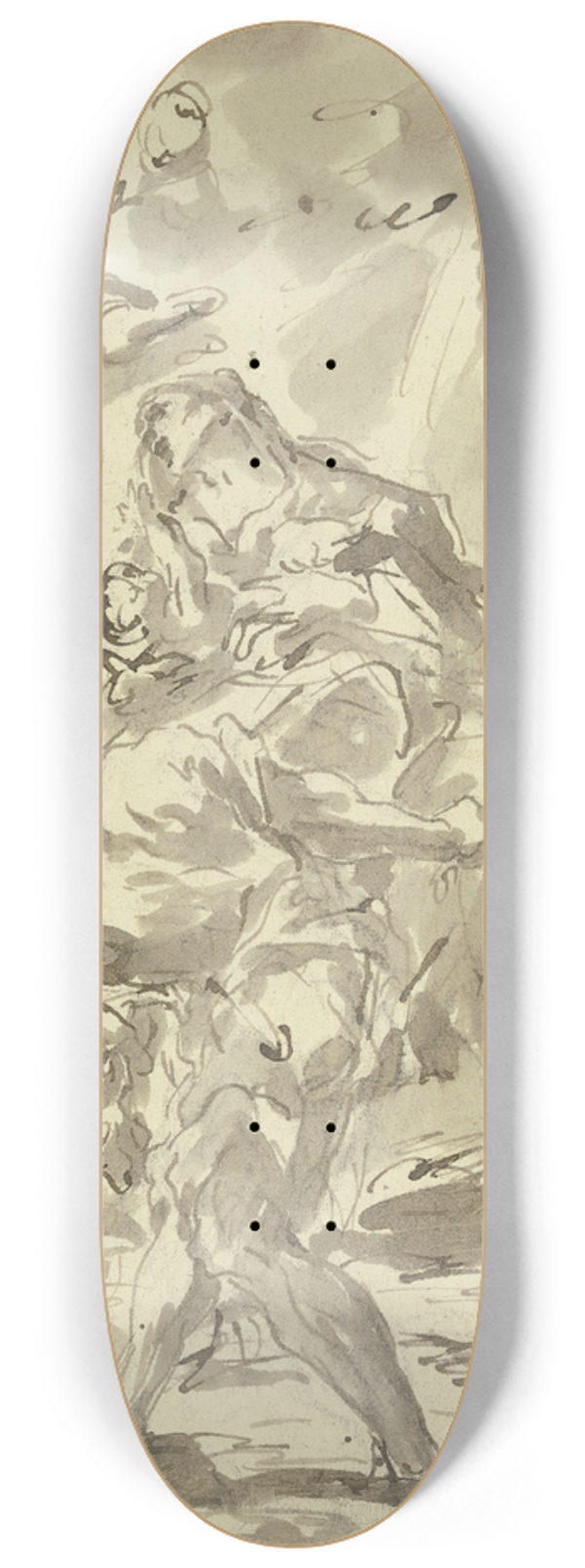 Gaspare Diziani - Flight to Egypt 8.25 inch art skate deck