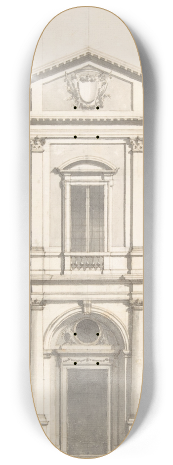 Giuseppe Jarmorini - Design for a Church Faade 8.25 inch art skate deck