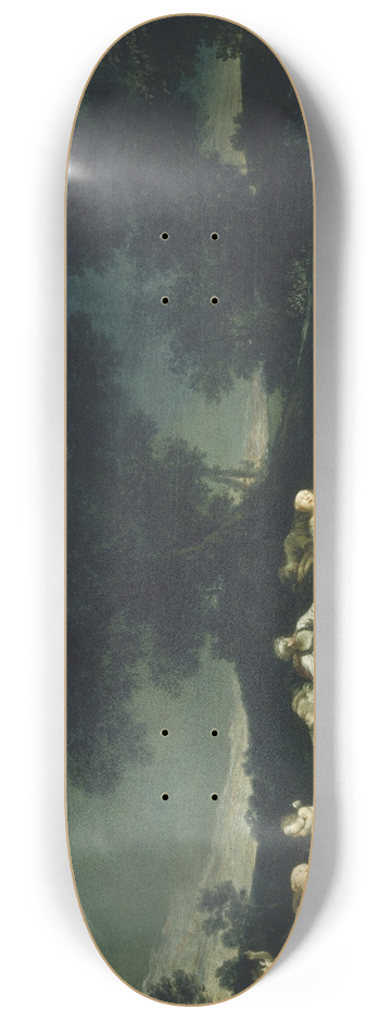 Giuseppe Maria Crespi - Cupids Disarming Sleeping Nymphs 8.25 inch art skate deck