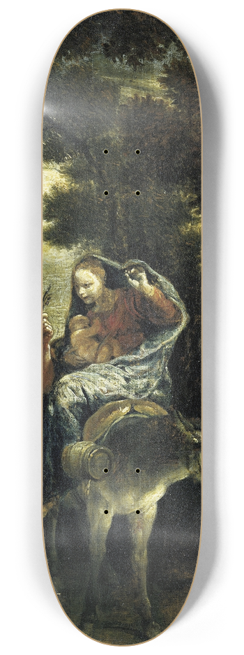 Giuseppe Maria Crespi - The Flight to Egypt 8.25 inch art skate deck