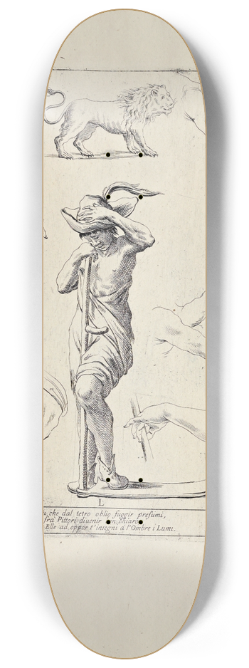Giuseppe Maria Mitelli - Alfabeto in sogno Pl.12 8.25 inch art skate deck
