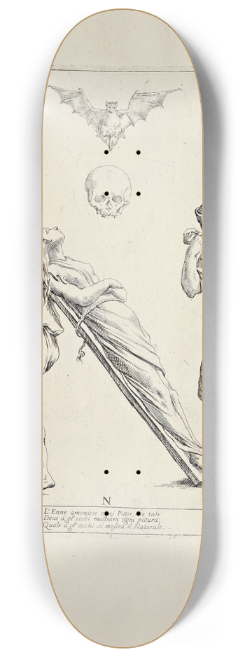 Giuseppe Maria Mitelli - Alfabeto in sogno Pl.14 8.25 inch art skate deck