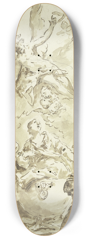 Gaspare Diziani - Martyrium des Heiligen Johannes 8.25 inch art skate deck
