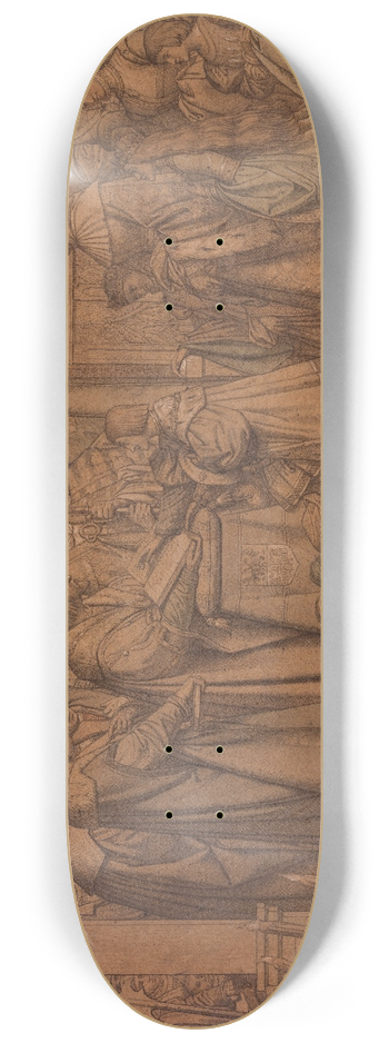 Godfried Guffens - Mayor Jan van de Werve Receives the Oath From Prince Charles in 1515 8.25 inch art skate deck