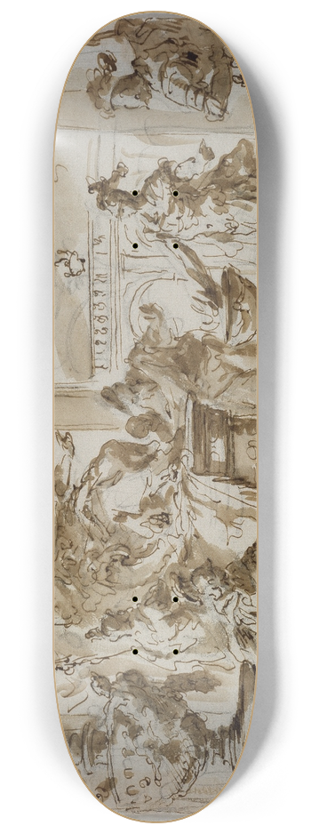 Gaspare Diziani - Mucius Scaevola vor Porsenna 8.25 inch art skate deck