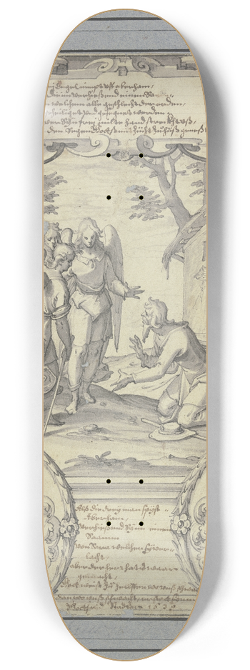 Gottfried Stadler - Abraham empfngt die drei Engel 8.25 inch art skate deck