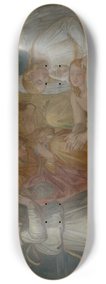 Gottlieb Schick - Christus erblickt im Traum das Kreuz 8.25 inch art skate deck