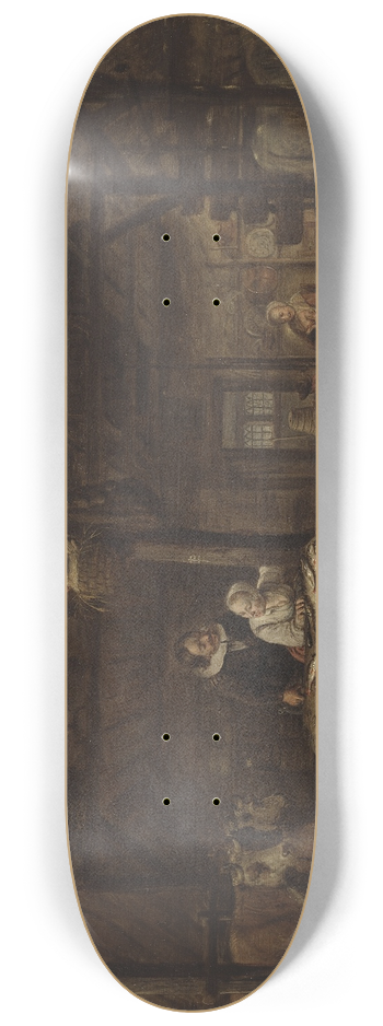 Govert Dircksz Camphuysen - Interior of a Stable 8.25 inch art skate deck