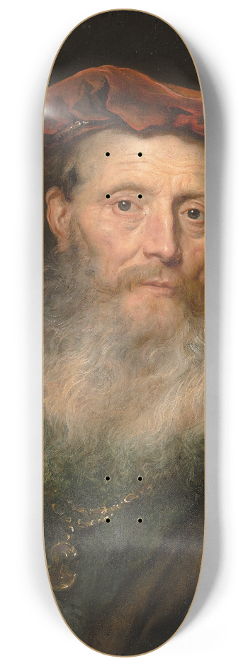 Govert Flinck - Bearded Man with a Velvet Cap 8.25 inch art skate deck