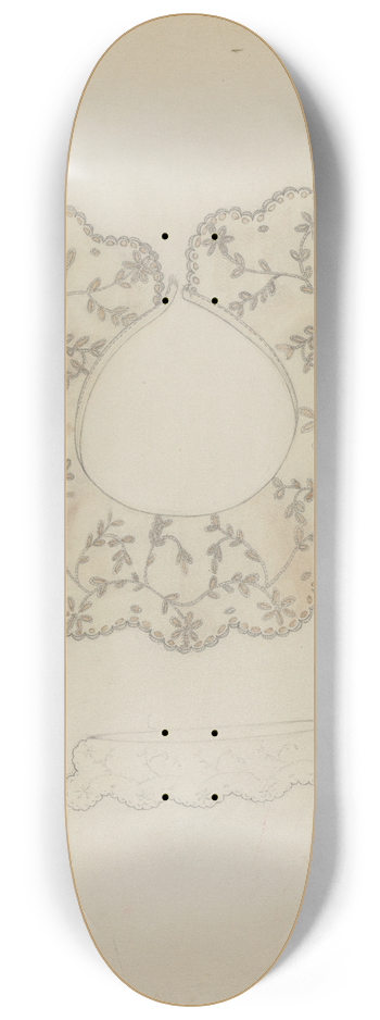 Grace Halpin - Embroidered Linen Collar 8.25 inch art skate deck
