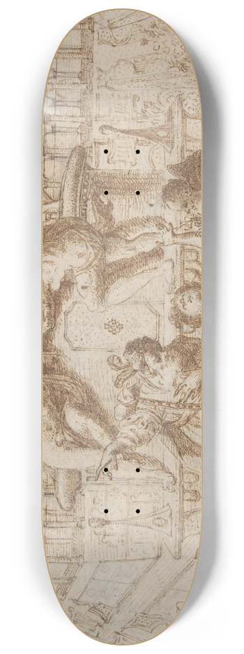 Gregorio de' Ferrari - Susanna and the Elders 8.25 inch art skate deck