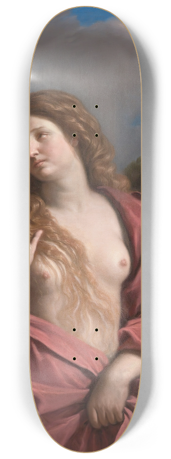 Guercino - The Penitent Magdalene 8.25 inch art skate deck