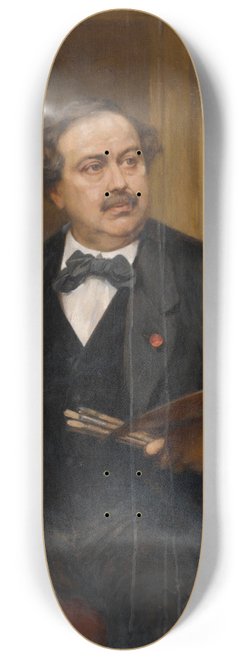 Gustaf Wappers - Self Portrait 8.25 inch art skate deck