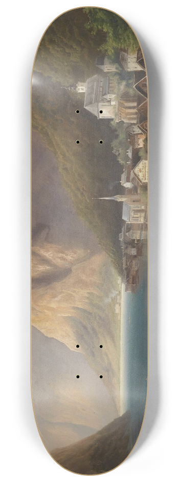 Gustav Barbarini - Blick Auf Hallstatt 8.25 inch art skate deck