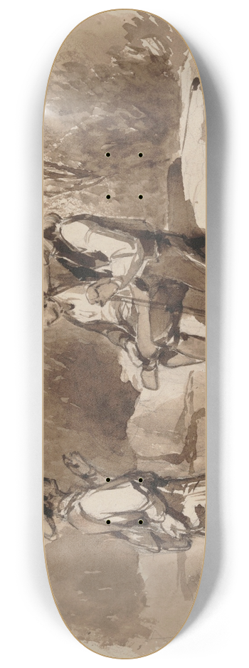 Gustave Adolphe Simonau - The Conversation 8.25 inch art skate deck