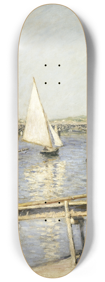 Gustave Caillebotte - Sailing Boats at Argenteuil 8.25 inch art skate deck